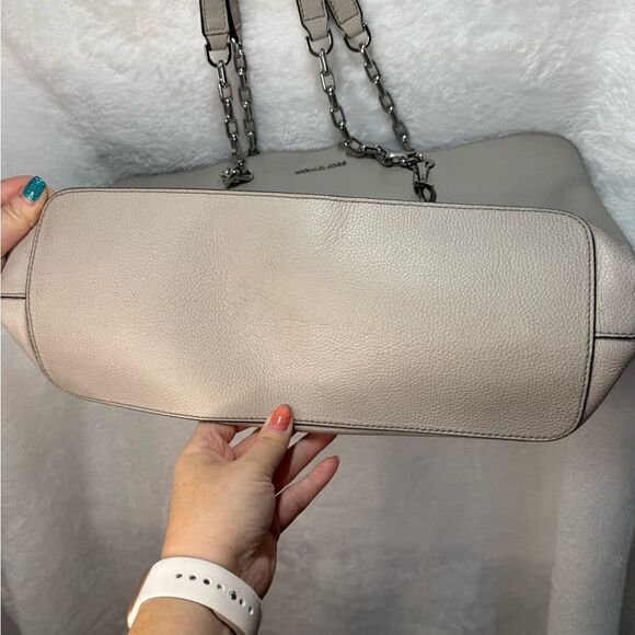 Michael Kors Leather Tote with Chain Straps - Picture 7 of 13